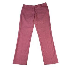 The Limited Red Patterned Straight-Leg Pants Women's Size 4 Stretch Straight